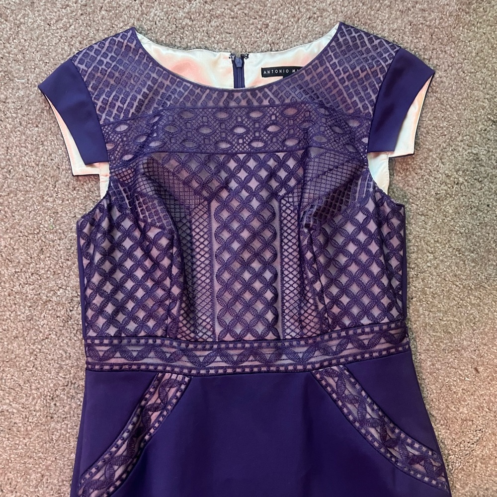 ANTONIO MELANI Purple Midi Dress - Picture 2 of 4